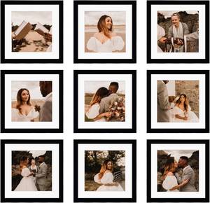 lot 19088 image: BSRHOME 10x10 Picture Frame Set of 9, Black
