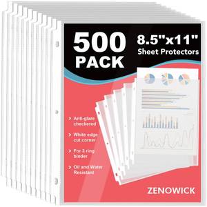 lot 19090 image: Zenowick Sheet Protectors 8.5 x 11 500-Pack