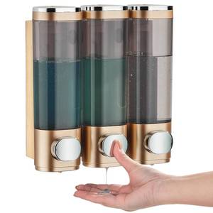 lot 19097 image: Pollock 3-Chamber Shower Soap Dispenser 300ML Gold