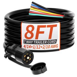 lot 19099 image: PlugSaf 8ft 7-Way Trailer Plug Wiring Harness