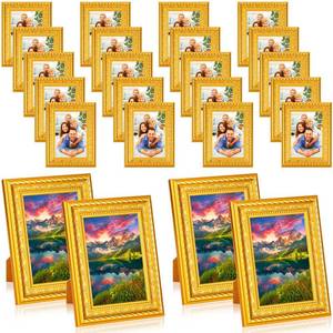 lot 19105 image: Remerry 24-Piece Mini Gold Picture Frames with Mat