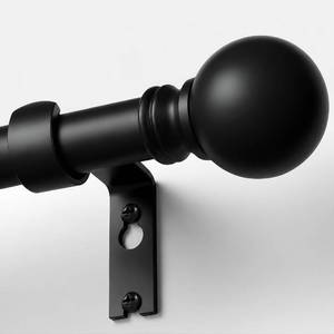 lot 19109 image: Immiehh Black Curtain Rod 32-120 Inches Adjustable