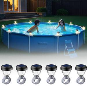 lot 19119 image: JEMULICE Solar Pool Lights LED Warm White