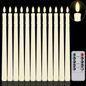 lot 20022 image: Warmhere 12-Pc LED Taper Candles 11 with Remote Timer