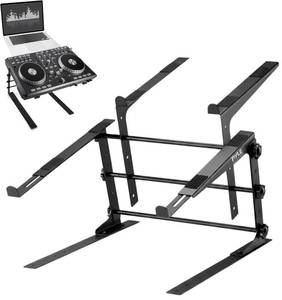 lot 20055 image: Pyle Portable Dual Laptop Stand Adjustable Height