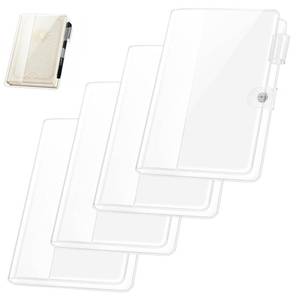 lot 20065 image: GZJINYUAN A5 Clear Book Cover Waterproof PVC 4-Pack