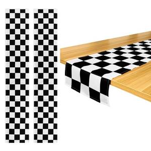lot 20443 image: Breling 2 Pack Checkered Table Runner 12.6 x 72 Inch