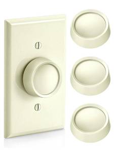 lot 20446 image: HappyAlley Rotary Dimmer Knob 4-Pack Ivory