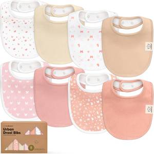 lot 20473 image: KeaBabies 8-Pack Organic Baby Bibs Butterflies