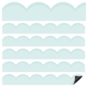 lot 20478 image: Poola Voidra Magnetic Scalloped Border Strips, Pastel Green, 24pc