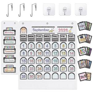lot 20484 image: Gilprop 2 Pack Classroom Calendar Pocket Chart with 130 Cards