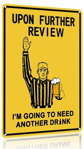 lot 20489 image: CrazySign Football Tin Sign 8x12 Inch