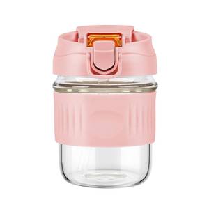 lot 20491 image: LifmPlay 12oz Borosilicate Glass Shaker Bottle
