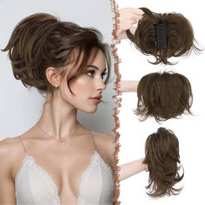 lot 33203 image: FESHFEN Claw Clip Ponytail Extension - Chestnut Brown