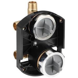 lot 1896 image: R22000 Shower Valve with Diverter 3-Way 6-Way Rough in Valve, R22000 Universal Rough-In Shower Valves Kit with Integrated Diverter, Brass Body