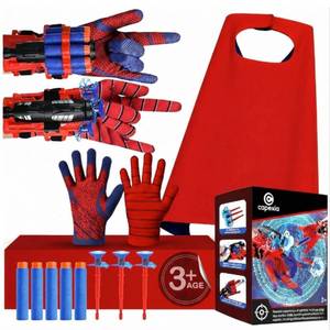 lot 1905 image: Superhero Toy Set - Includes 2 shooters, 2 Gloves, and 1 cape