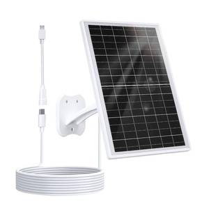 lot 1906 image: Zivif 13W Solar Panel for Outdoor Battery Cameras, USB-C & DC Ports