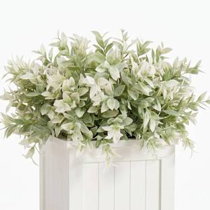 lot 1916 image: Somikis 6 Bundles Artificial Greenery Stems, 14.5 Fake Lucky Bamboo Leaves