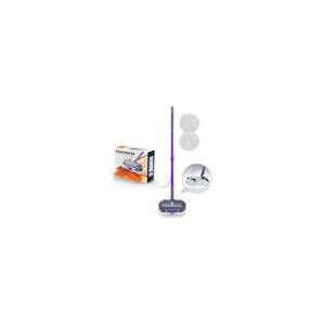 lot 1919 image: Lightweight Handheld Spin Steam Mop with Rotating Pads,284°F High-Temp Sanitization, Fast Preheating, Large Tank Capacity, 23ft Cord, LED Headlights, Self-Standing - Safe for Hardwood, Laminate