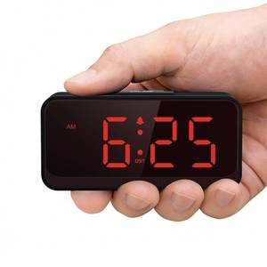 lot 2174 image: Srubambi Battery Operated Small Alarm Clock Compact Cordless Design