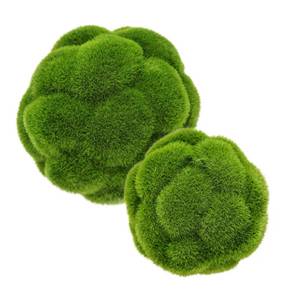 lot 2176 image: Daieeparty 2Pcs Artificial Moss Balls Green Fake Moss Globes(3.94.7)