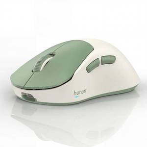 hunart H6 49g Wireless Mouse, Bluetooth & 2.4GHz, Rechargeable, Green