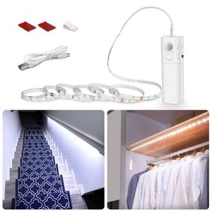 lot 2209 image: WOBANE LED Closet Light Motion Activated, White Battery Powered LED Strip