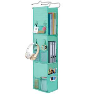 lot 2219 image: LOVEGRASS 3 Shelf Hanging Locker Organizer with Side Pockets, Dark Green