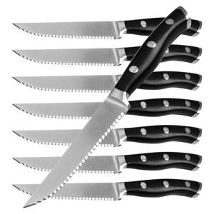lot 2234 image: Alata 8-Piece Steak Knives Set, 4.7 Inch Full-Tang Serrated Sharp Knives