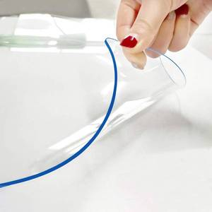 lot 2236 image: Rectangle Clear PVC Table Cover Protector 12x42 Inch Crystal Vinyl Table Pad 1.5mm Thick Heat Resistant Plastic Furniture Protector Waterproof Desk Mat for Writing Laptop Dresser Non-slip Easy Clean