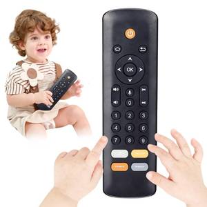 lot 2250 image: KIRALUMI Baby Remote Control Toy, 3 Languages, Lights & Sounds, 6M, Black
