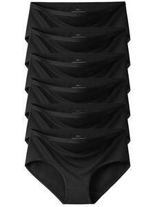lot 2259 image: sosusu Cotton Hipster Panties for Women Mid Rise Underwear Breathable Cheeky Full Coverage Ladies Briefs 6-Pack (US, Alpha, Small, Regular, Regular, B-6 Pack-Black)