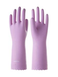 lot 2262 image: LANON wahoo Cleaning Gloves with Cotton Flocked Liner, Mauve Mist, Medium