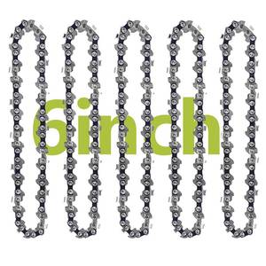 lot 2268 image: GSSHBR 6 Inch Mini Chainsaw Chain Replacement Accessories,5 Pieces Chain Saw Chains for Cordless Electric Portable Mini Chainsaw for Pruning Shears Wood Cutting(37 Drive Links)