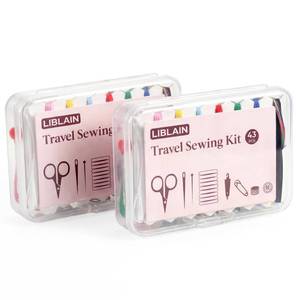 lot 2272 image: LIBLAIN Mini Sewing Kit with Big Eye Steel Needles for Adults and Beginners