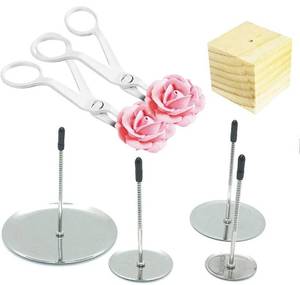 lot 2277 image: Cake Flower Nail Lifters Set - Stainless-Steel Baking Tools,6 Pcs,Icing Flowers Decoration (7 PCS)