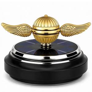 lot 2291 image: Car Air Freshener, Solar Energy Golden Fidget Spinner Toy with Swinging Wings for Car Interior Car Rotation Decoration Accessories, Powered by Sunshine Spinning Top Anxiety Gift for Men Boyfriend