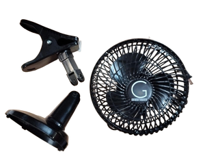 lot 5346 image: Genesis Designs max.cool 6-Inch Clip-On Fan with Table-Top Base