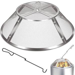 lot 5351 image: TUSGENK Fire Pit Spark Screen for Solo Stove Bonfire, 19.5 Inch