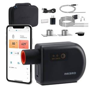 lot 5364 image: INKBIRD Wi-Fi & Bluetooth BBQ Smoker Temperature Controller Fan ISC-027BW