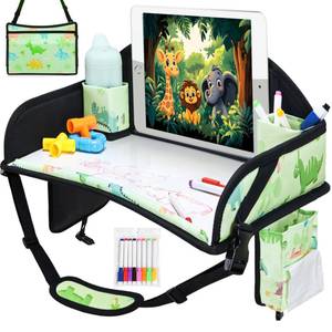 lot 5372 image: WENRENER Car Seat Tray,Toddler Road Trip Essentials With Drawing Kit