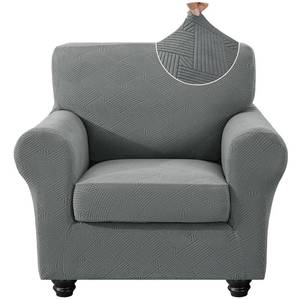 lot 5399 image: XINEAGE Stretch Sofa Cover 2 Piece Couch Chair Cover for Dogs,Light Gray