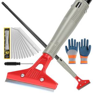 lot 5415 image: Mihoutal Floor Scraper Long Handle Heavy Duty, 30-58 Long, 4 Wide Blade