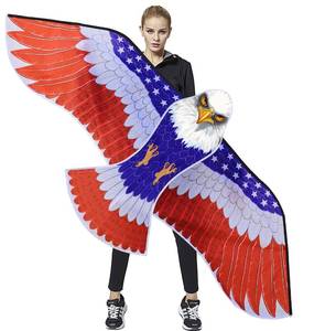 lot 10009 image: HONBO Huge Patriotic Eagle Kites for Adults and Kids,Easy to Fly for Beach Trip, Outdoor Activities-Wingspan 73-200ft Line with Swivel-Bonus Durable Polyester Bag