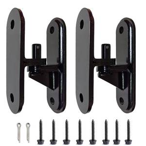 lot 10018 image: Heavy Duty Gate Hinges 2 Pack, 600LB Capacity Wall Mount, Steel Rust-Proof Hinge for Farm, Wooden Fences & Driveway Gates, Anti-Sag Design