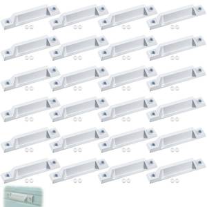 lot 10026 image: Yaocom 24 Pcs Window Sash Lift, Die-cast Zinc 3-516 Handle, White