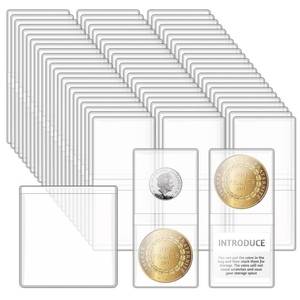 lot 10029 image: Vmiapxo 200 Pack Coin Flips for Collectors, 2x2 Inch, Double Pockets