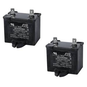 lot 10037 image: 2 Pack WPW10350564 W10350564 Refrigerator Compressor Run Capacitor Compatible for Whirlpool, Maytag, Kenmore, Capacitor Replacement Kit 12�F 180V Ensures Stable Startup and Sustained Performance