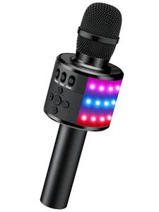 lot 10059 image: BONAOK Portable Bluetooth Karaoke Mic with Disco Lights for Adults & Kids