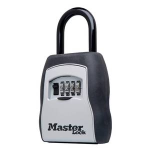 lot 10083 image: Master Lock Portable Key Lock Box, Combination Lock Box Holds 5 Keys 5400EC